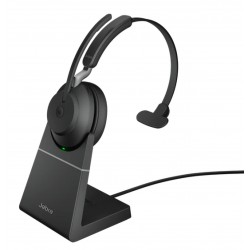 Jabra Evolve2 65, Link380c MS Mono Stand Black [26599-899-889] - Беспроводная моно гарнитура, MS, USB-C+зарядная подставка